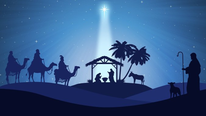 An image of the wise men following the Christmas Star signifying one of the ways God spoke at Christmas time.